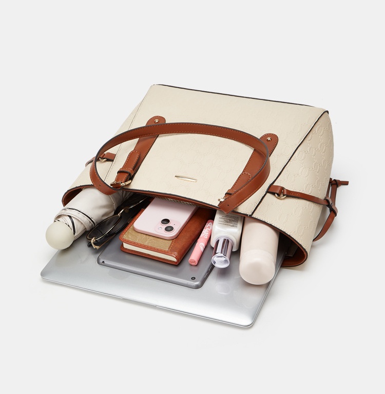 Womens 3-Piece Crossbody Handbag Set, Tote with Crossbody Purse